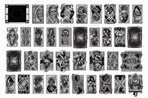 playing cards, smoke, sleeve tattoo idea