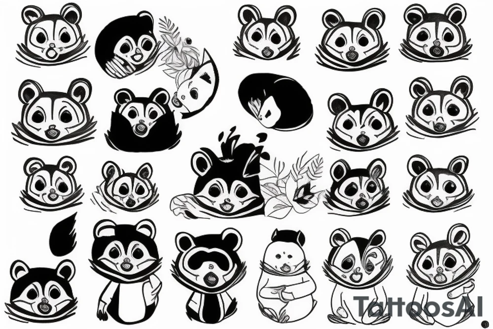 Tanuki wearing shirt tattoo idea