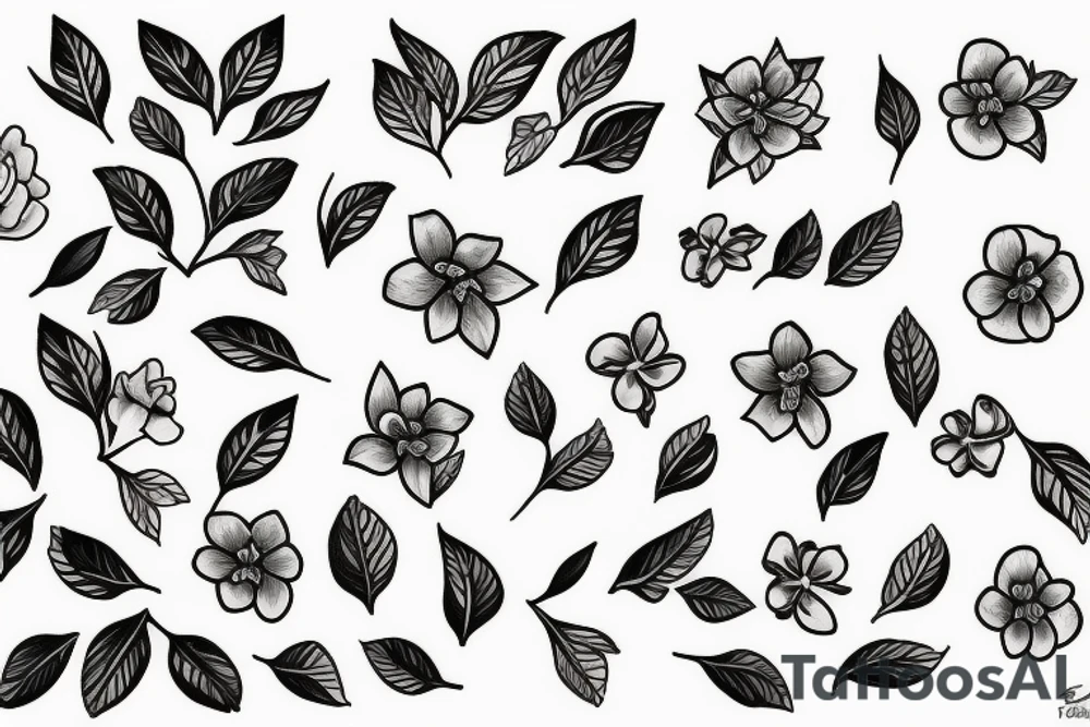 Tiny apple blossom tattoo idea
