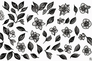 Tiny apple blossom tattoo idea