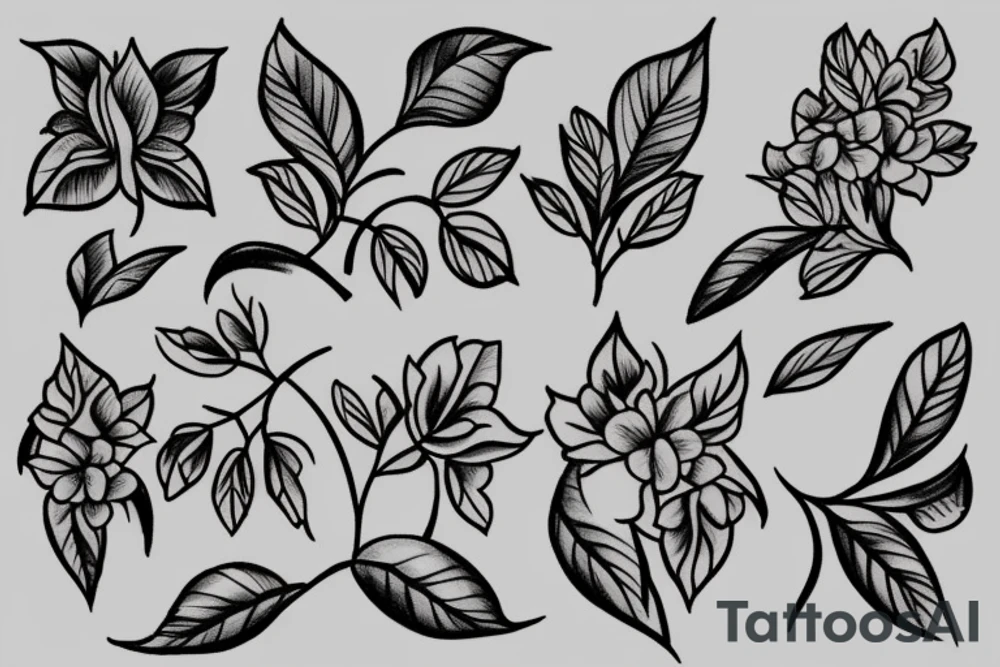 Tiny apple blossom tattoo idea