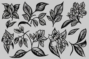 Tiny apple blossom tattoo idea