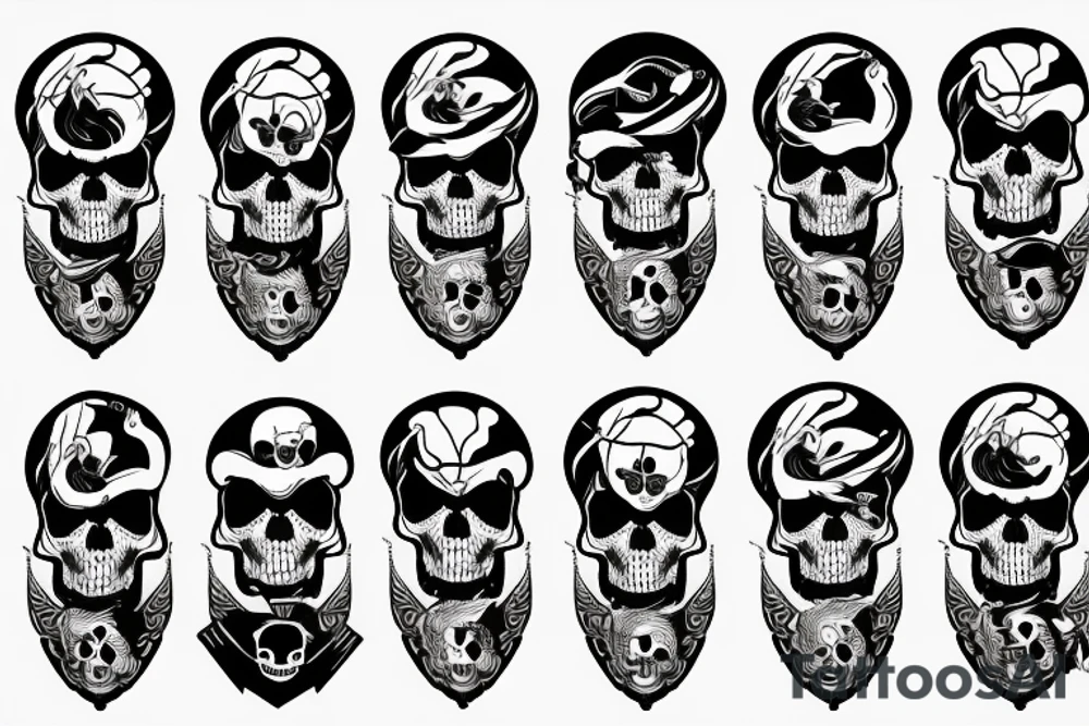 pirate sailboat wave storm skull tattoo idea