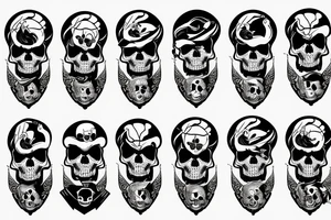pirate sailboat wave storm skull tattoo idea