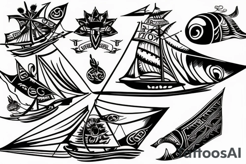 corsair sailboat tattoo idea