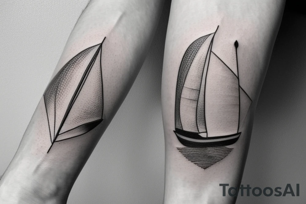 sailboat during a storm tattoo idea