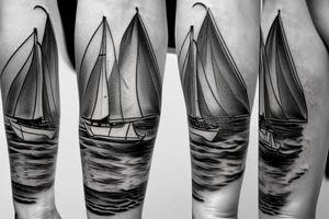 sailboat during a storm tattoo idea