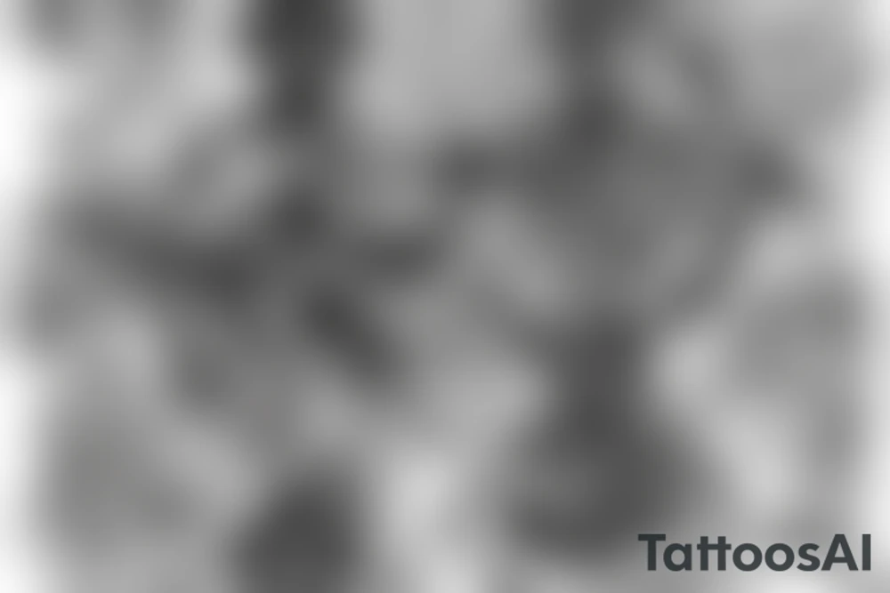 a cross and Joint Heir around it tattoo idea