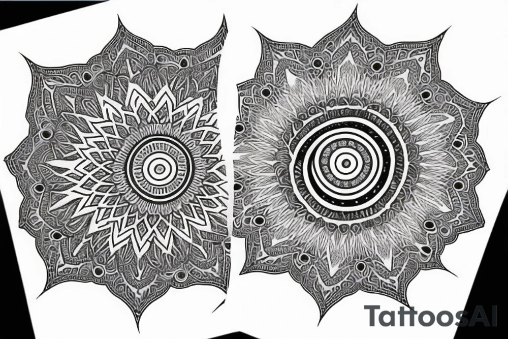 Geometric mandala tattoo idea