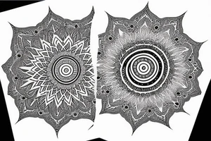 Geometric mandala tattoo idea