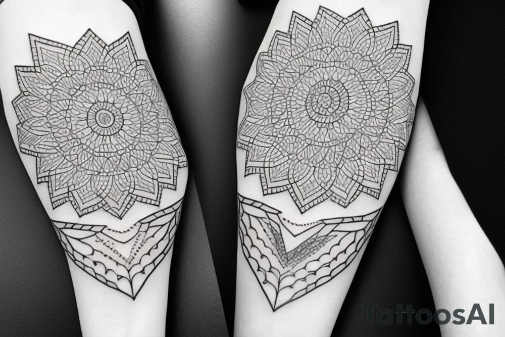 Geometric mandala tattoo idea