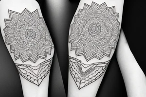 Geometric mandala tattoo idea