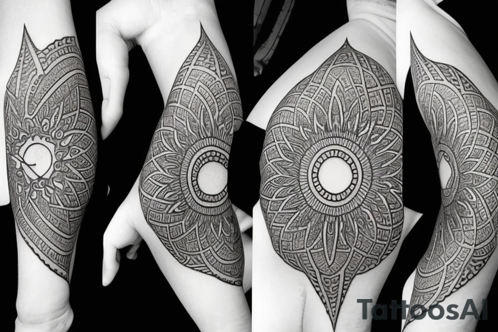 Geometric mandala tattoo idea