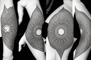 Geometric mandala tattoo idea