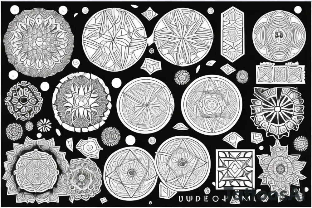 Geometric mandala tattoo idea