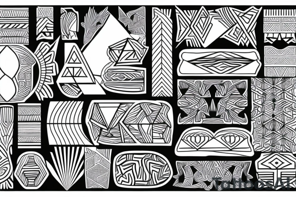 Geometric lines tattoo idea