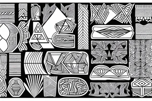 Geometric lines tattoo idea