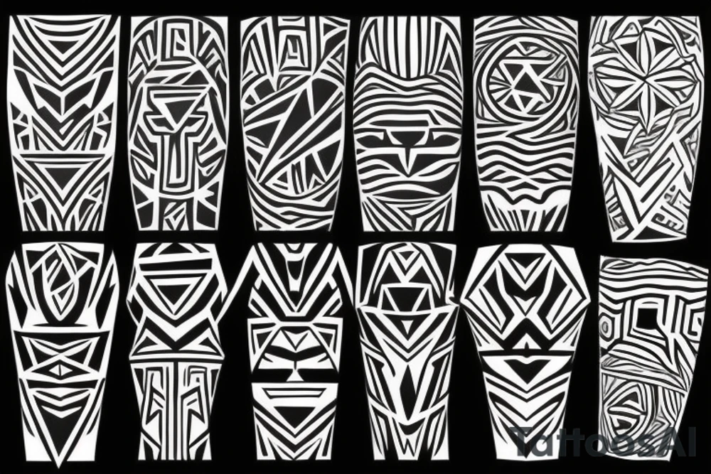 Geometric lines tattoo idea