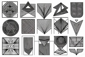 Geometric lines tattoo idea