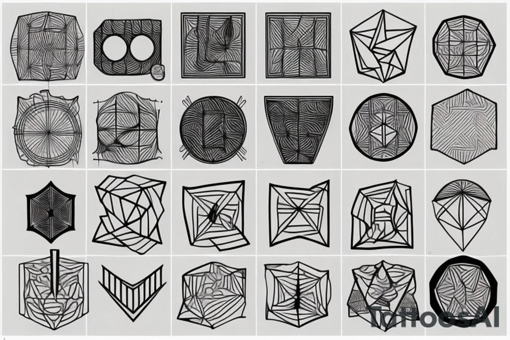 Geometric lines tattoo idea