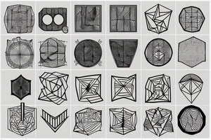 Geometric lines tattoo idea