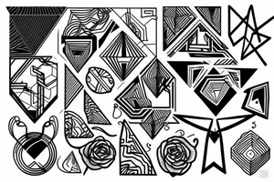 Geometric line tattoo idea