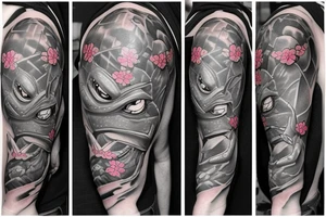 Ninja Turtles and cherry blossom tattoo idea