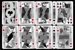 Cartoon goose with a cigar and a hard of playing cards tattoo idea