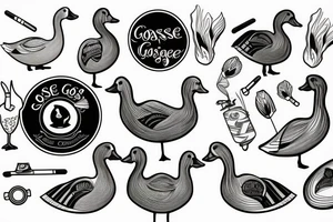 A goose with a cigar tattoo idea
