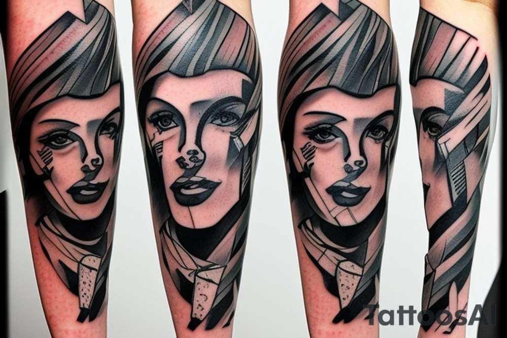 to continue the graffiti-style tattoo of blade tips on my forearm. tattoo idea
