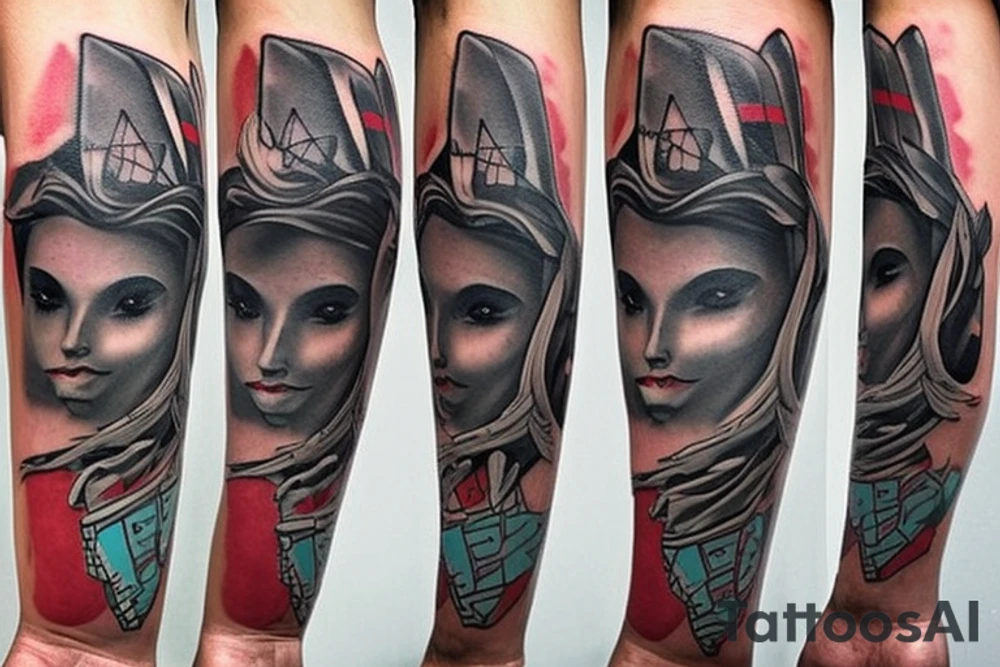 to continue the graffiti-style tattoo of blade tips on my forearm. tattoo idea