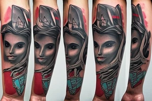 to continue the graffiti-style tattoo of blade tips on my forearm. tattoo idea