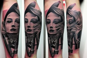 to continue the graffiti-style tattoo of blade tips on my forearm. tattoo idea