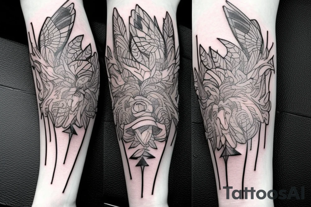 to continue the graffiti-style tattoo of blade tips on my forearm. tattoo idea