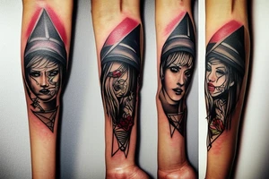 to continue the tattoo of multiple arrowheads on my forearm. graffiti-style tattoo idea