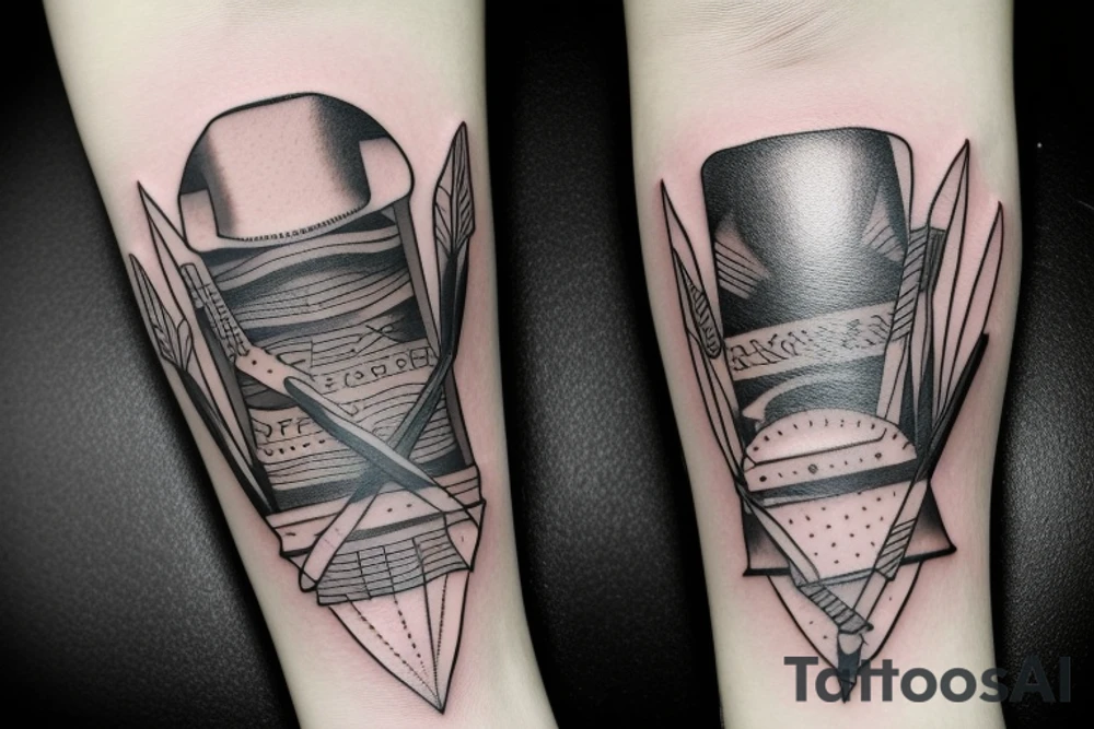 a forearm bracelet with many blade tips on it tattoo idea a forearm bracelet with many blade tips on it tattoo idea