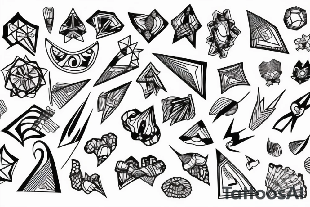 many bow tips on it tattoo idea