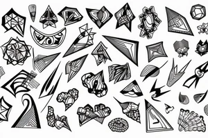 many bow tips on it tattoo idea