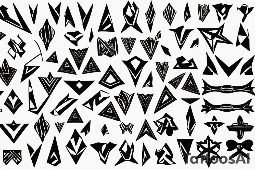 many bow tips on it tattoo idea