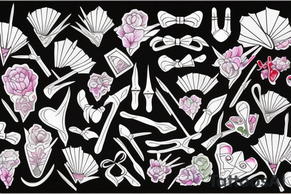many bow tips tattoo idea