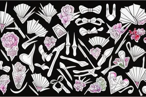 many bow tips tattoo idea