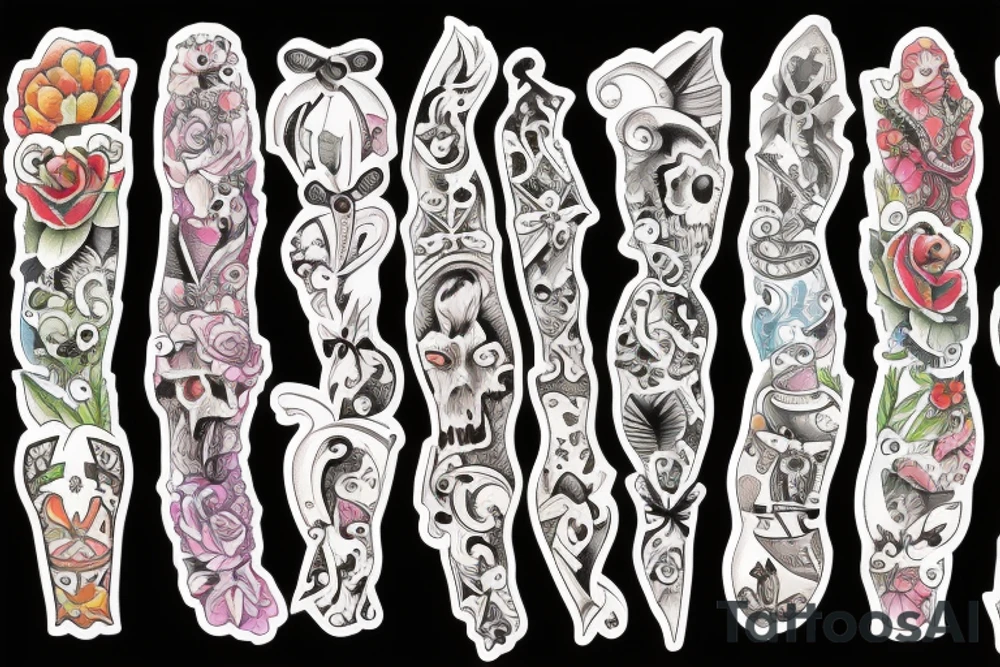 many bow tips tattoo idea