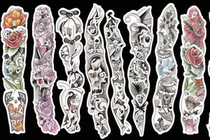 many bow tips tattoo idea