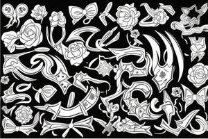 many bow tips tattoo idea