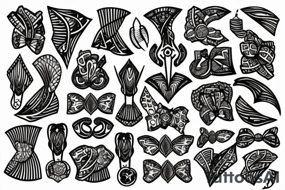 bow tips tattoo idea