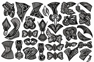 bow tips tattoo idea