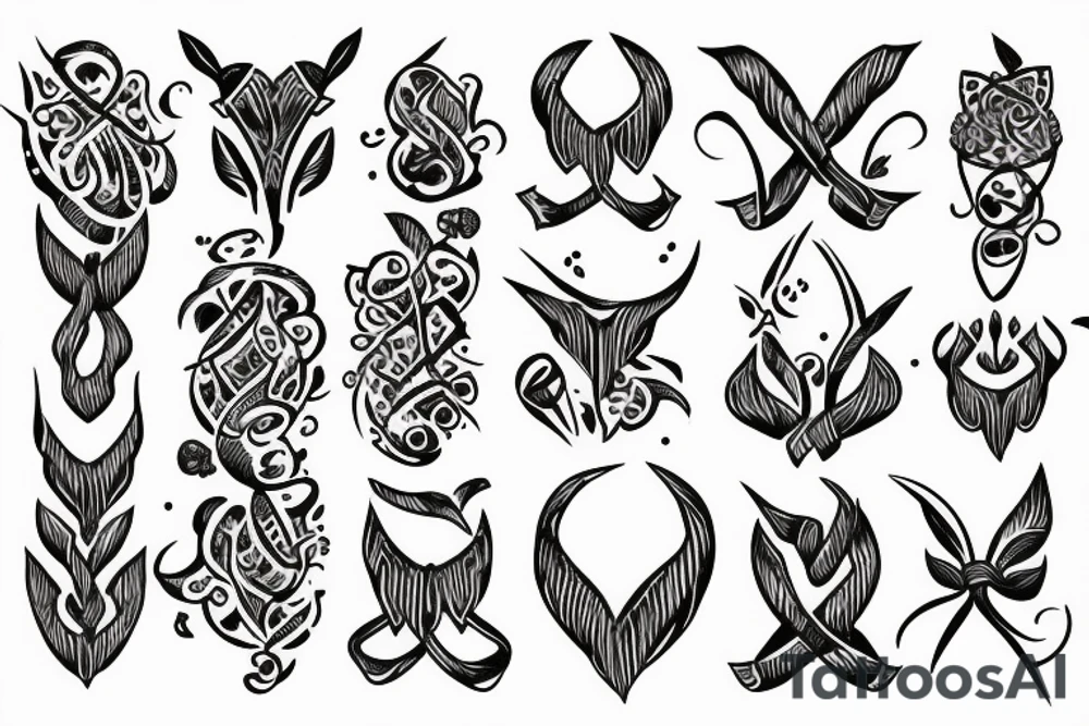 bow tips tattoo idea