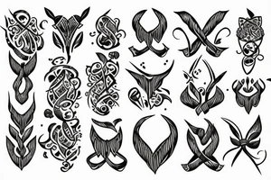 bow tips tattoo idea