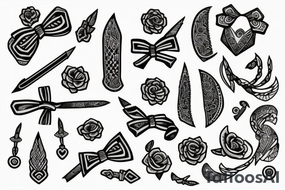 bow tip tattoo idea