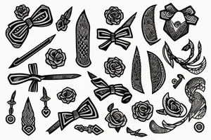 bow tip tattoo idea